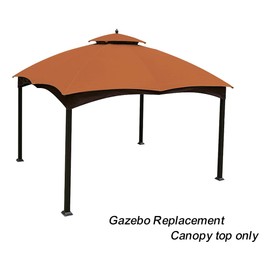 Eurmax USA High Performance Replacement Canopy Top for Lowe's Allen Roth Heavy Duty Gazebo Roof Gazebo Top with Air Vent 10X12 Cover #GF-12S004B-1, Replacement Top Only (Rust)