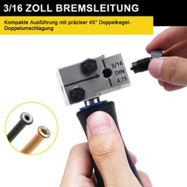 ZOBMIO Flaring Tool Brake Line, Universal Brake Line Flaring Tool Set, Flaring Device Brake Line with Tool Box, Flaring Device Removable Design, for Repair of Vehicle Brake Lines