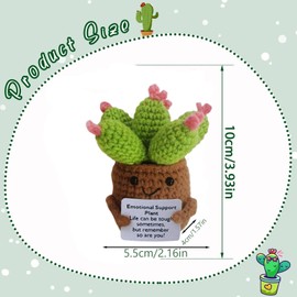 GZGRYTRC Emotional Support Plant, Exquisite Emotional Support Crochet, Soft Emotional Support Plush and Emotional Support Gift Crochet Apply to Office Decorations Family Relaxing Comfort