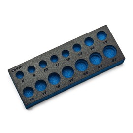 Capri Tools Mechanic's Tray for 3/8 in. Drive Sockets, Metric Blue