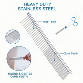 Dog Trimming Scissors, Dog Grooming Scissors with Safety Round Tip, Professional 5 in 1 Dog Grooming Shears Set, Sharp and Durable Pet Grooming Scissors, Stainless Steel Material, High Safety, For