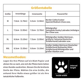 Dog Shoes, Paw Protection, Pack of 4 Waterproof Dog Shoes with Reflective Velcro Fastening and Non-Slip Sole, Breathable Outdoor Sports Dog Boots for Medium and Large Dogs (M)