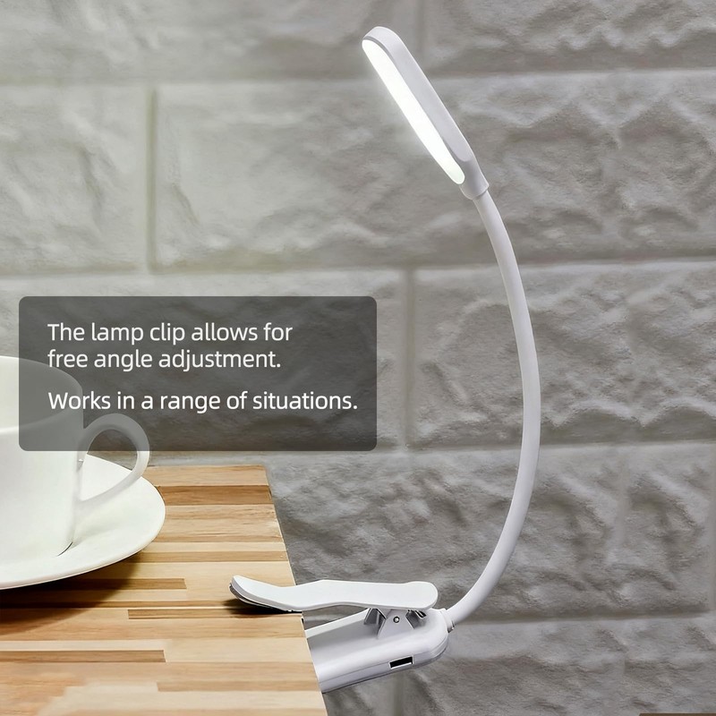 Ruoaueob Rechargeable Reading Light, 10LED Beads with 3 Color Temperatures