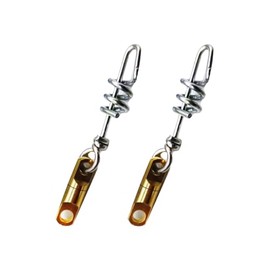 Leewoth 2pcs Corkscrew Swivel Snaps Fishing Corkscrew Swivels Stainless Steel Fishing Swivels 500lbs Ball Bearing Pigtail Swivel for Saltwater Freshwater