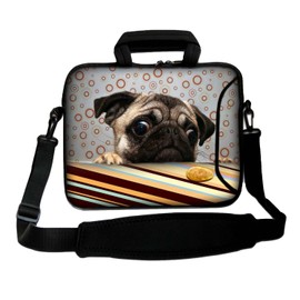 Soft material computer bag with shoulder strap and handle - - 10" (210x270mm)