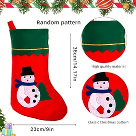 Bipl Pack of 4 Christmas Stockings, Hanging Santa Stockings, Christmas Socks Fireplace, Christmas Stocking for Filling, Hanging Fireplace, for Christmas, Shop Window, Christmas Tree Gifts, Family
