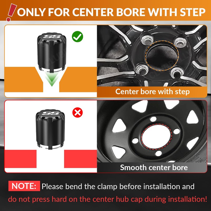 CLUBRALLY Black Golf Cart Center Caps & Wheel Lug Nuts
