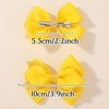 2PCS 4" Glitter Ribbon Hair Bow Clips Sparkly Sequins Alligator
