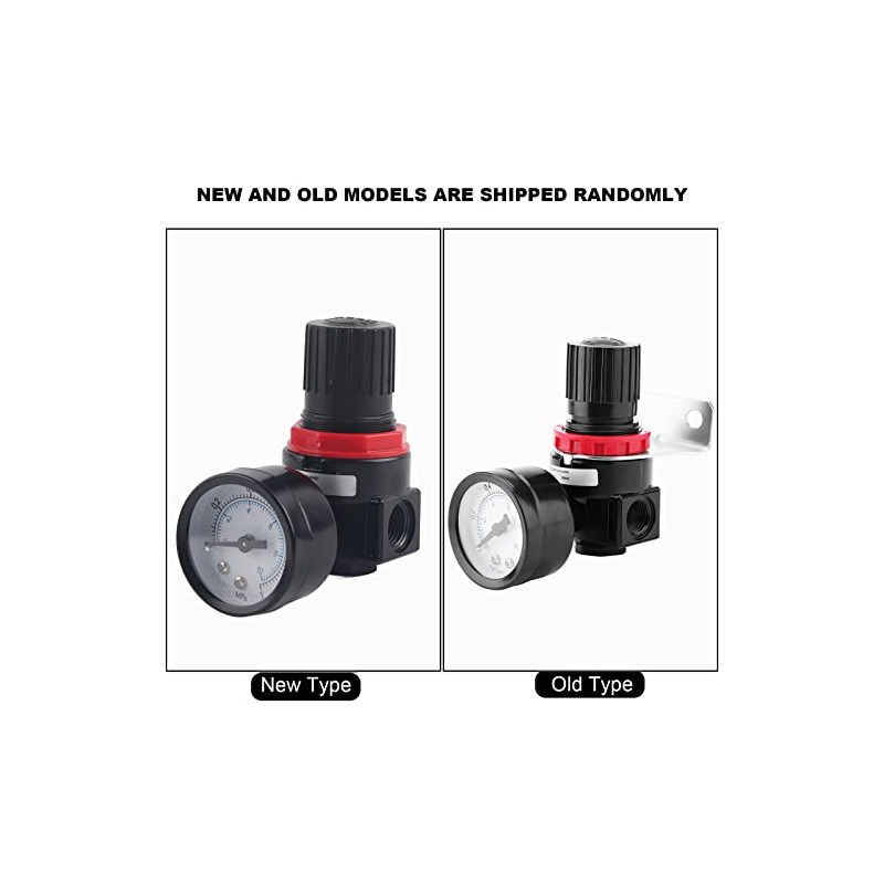 Pressure Regulator, Air Pressure Gauge Regulating Valve AR2000 Fittings Set,