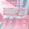 YUNZII B98 PRO 96% Wireless Mechanical Keyboard(Pink, Candy Switch)