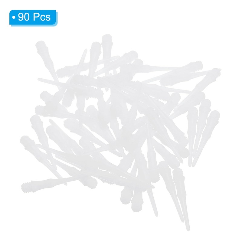 PATIKIL 90pcs Plastic Dart Tips 2BA Threads Soft Dart Tips