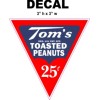 Tom's 25 Cents Toasted Peanuts Decal, Great for Dioramas, Gumball Machine & More