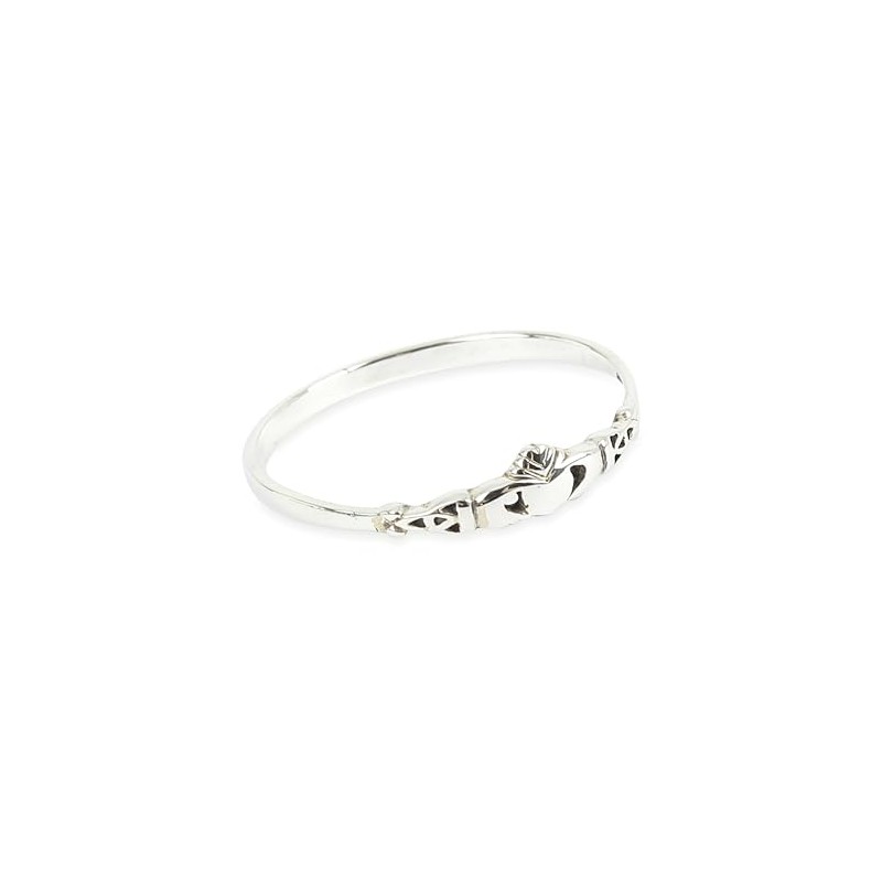 Solid 925 Sterling Silver Claddagh stacking Ring in sizes G-Z