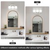 FonmYim Brushed Nickel Bathroom Light Fixtures, 3-Light Modern Vanity Light