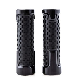 Universal Motorbike Handlebar Grips - 22 mm (7/8 ") 24mm (1") anti-Slip Rubber motorcycle Hand Grips for Scooter Mopeds Quad ATV Grips (Black)