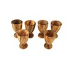D, O.M. 6 pcs A Set from Olive Wood Egg