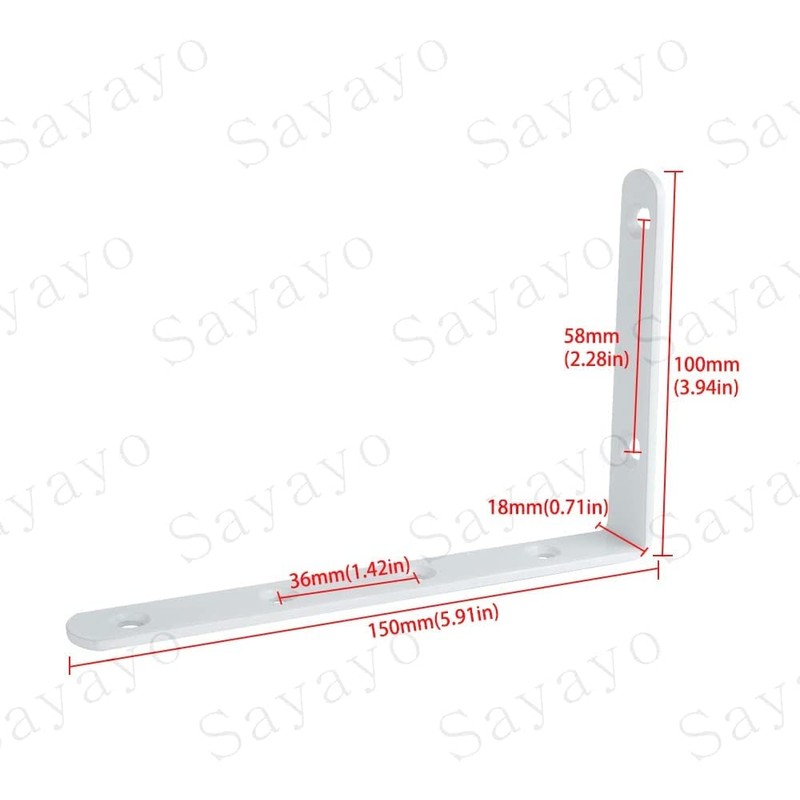 Sayayo Shelf Bracket Heavy Duty Wall Shelf Brackets Stainless Steel