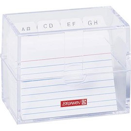 Brunnen Index Card Box A8 Filled, Transparent