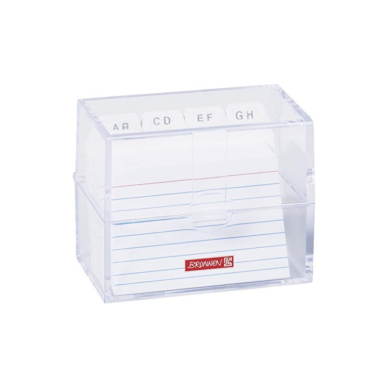 Brunnen Index Card Box A8 Filled, Transparent