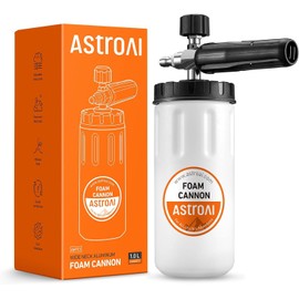 AstroAI Foam Cannon, Car Wash Foam Gun, Capacity 3.3 gal (1 L), 1/4, with Quick Connector Plug, For High Pressure Washers, Pressure Washing Guns, 0.04 inch (1.0 mm) Nozzle Diameter, High Foam,