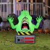 Gemmy Airblown Slimer Ghost on Ghost Trap Ghostbusters, 3.5 ft