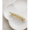 Vingtaine H-525 Pearl Barrette, Simple, Hair Accessory, Large, Classical