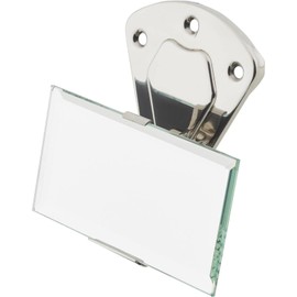 Speedway Motors Interior Rear View Mirror for 1930–1931 Model A Closed Cars, Street Rod Style Inside Mirror with Stainless Steel Bracket, 5 Inch Length and 2.75 Inch Width