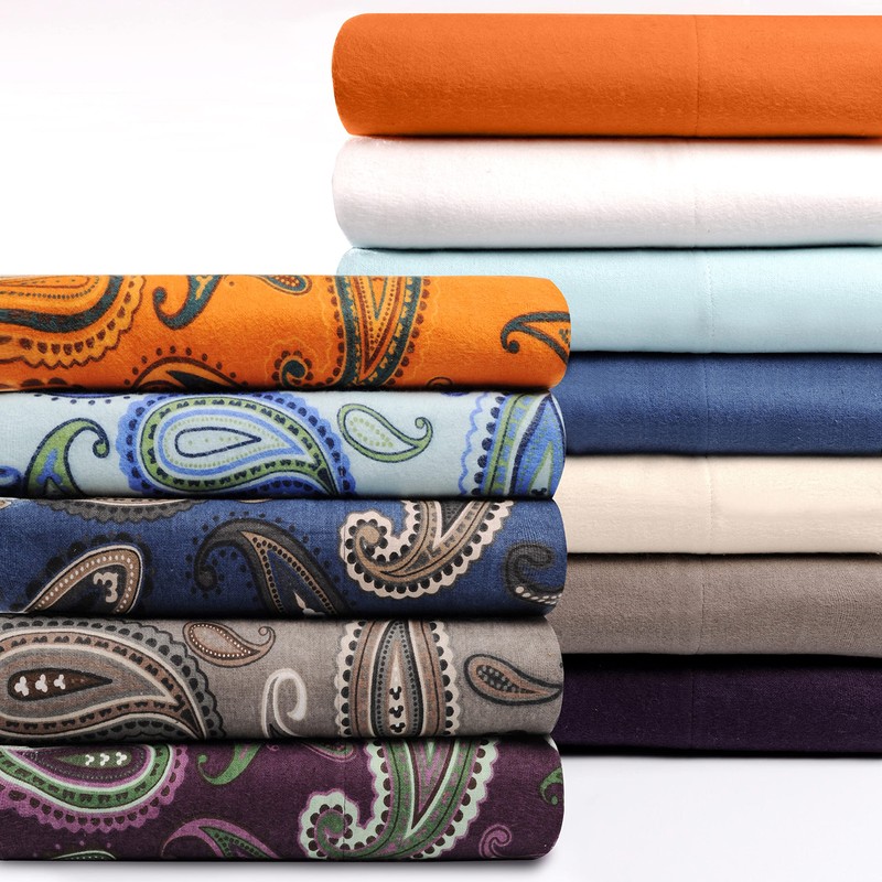 Superior Premium Cotton Flannel Sheets, All Season 100% Brushed Cotton