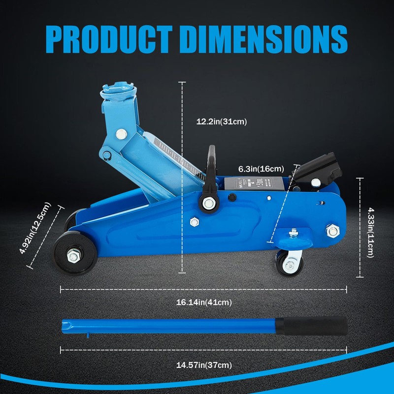 GAOLLY 1.5 Ton Floor Jack Low Profile, Heavy-Duty Steel Racing