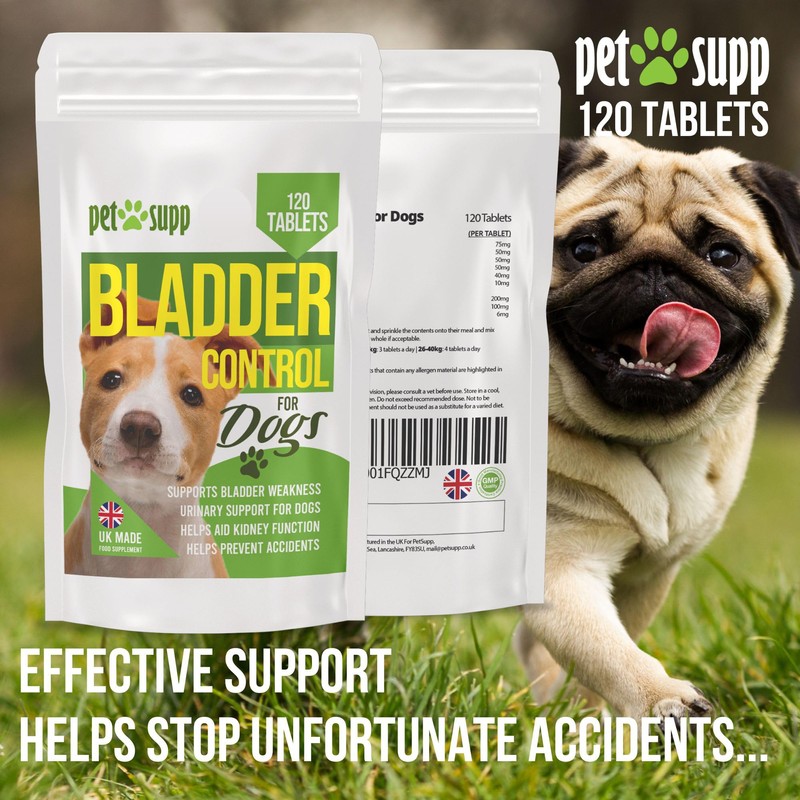 PetSupp Urinary Support and Bladder Control Supplement For Dogs, Contains