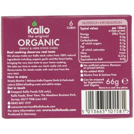 (4 PACK) - Kallo - Garlic & Herb Stock Cubes | 66g | 4 PACK BUNDLE