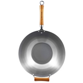 Ken Hom Excellence Range Carbon Steel Wok, 14"