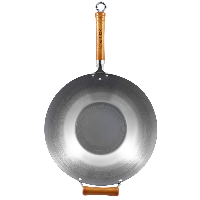 Ken Hom Excellence Range Carbon Steel Wok, 14"
