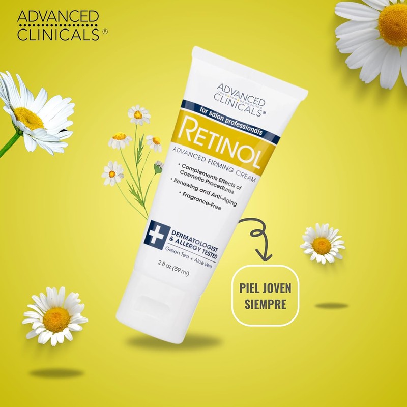 ADVANCED CLINICALS CREMA REAFIRMANTE CON RETINOL ANTI-EDAD CON TE VERDE
