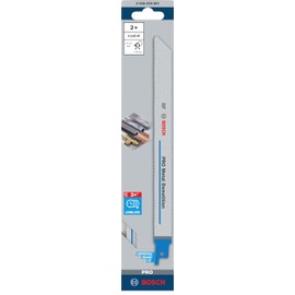 Bosch 2x PRO Metal S1125VF Demolition Reciprocating Saw Blade (for Metal pipes and profiles, Non-ferrous metals, Length 225 mm, Professional Accessory Reciprocating Saw)