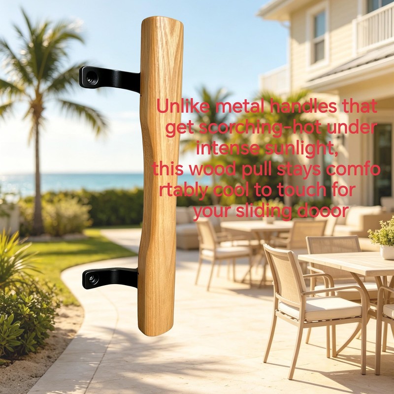 Sliding Door Wood Pull, Easy Installation,6-5/8 in, Single