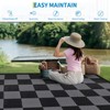GarveeLife Waterproof Outdoor Rug 9x12 Modern Checkered Reversible Outdoor Mat