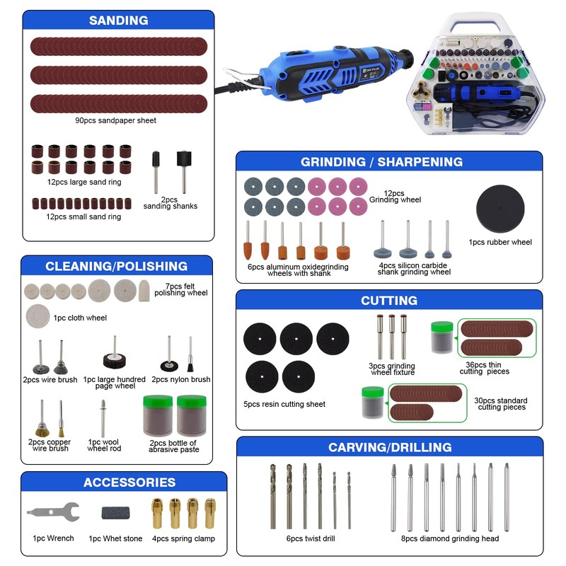 Mini Rotary Tool Handheld Rotary Multi Tool 135W Rotary Tool