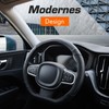 Upgrade4cars D-shape steering wheel cover in black, steering wheel protector,