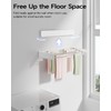 Vikaqi Wall Mounted Clothes Drying Rack 23.6", Foldable Wall Mount