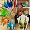 Holmgren Green Rooster Feathers Bulk - 200pcs 5-7inch Rooster Feathers