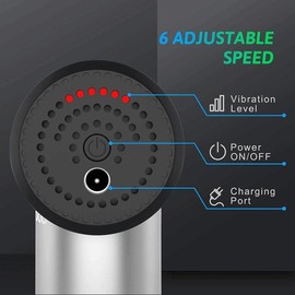 Cotsoco Massage Gun Deep Tissue, Percussion Muscle Massager for Athletes, Quiet Portable Handheld Electric Massager Comfort, 6 Speed, Gifts for Men