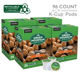 Green Mountain Coffee Roasters Hazelnut Decaf Coffee, Keurig Single-Serve K-Cup pods, Light Roast, 96 Count