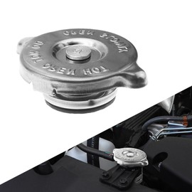 HQRNYP Radiator Cap, Radiator Cover, 16 PSI Automotive Metal Tank Sealing Reservoir Cap, Automotive Accessories Stainless Steel Auto Engine Cooling Reservoir Cover Compatible with Dodge Jeep