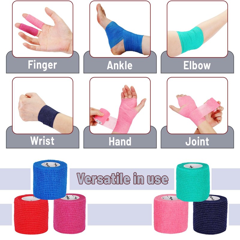 Mr. Pen- Self Adhesive Bandage Wrap, Assorted Colors, 2" x