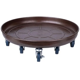 SKAFORZ Planter Caddy with Wheels Extra Large Heavy Duty Metal Plant Stand with Wheels Plant Dolly for Garden Plant Pot Flowerpot Tray for Indoor Outdoor 20 Inches Copper