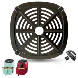 Nvkwca Air Fryer Rack for 2.6QT DASH Tasti-Crisp Electric Air Fryer Oven, Upgraded Air Fryer Tray Grill Crisper Plate Pan Insert Grate Grid Shelf for 2.6QT Dash Air Fryer, Nonstick, Dishwasher Safe