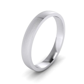 LANDA JEWEL Unisex Sterling Silver 3mm Super Heavy Court Shape Brushed Wedding Ring (X)