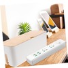KICHOUSE Abs Socket Organizer Power Strip Storage Box Cable Management