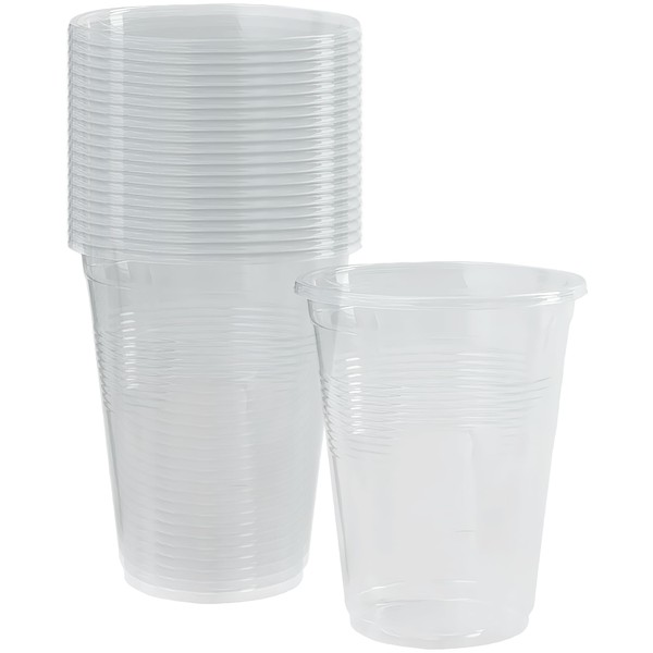 Nicole Home Collection Soft Cups, 12-Ounce, Clear, 20-Count